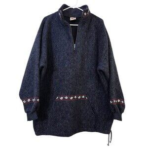 ART UNLIMITED Sweater Fleece Women's XL Kangaroo Pocket Zip Oversized Pullover